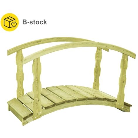 MAISONCHIC Pont de jardin Pont en bois Pont de Bassin B-Stock 170x74x105cm Bois massif de pin imprégné 90574