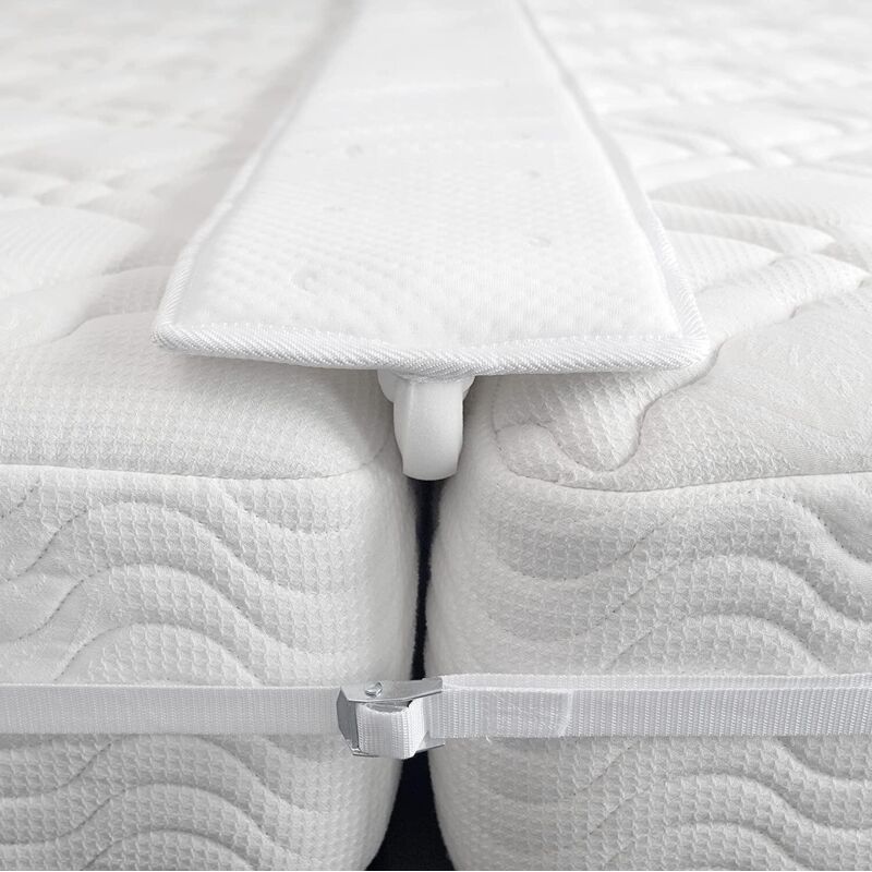 Pont de Lit de 25,5 cm - Connecteur de Matelas pour Faire des Lits Jumeaux dans King - Cale Matelas avec Sangle Matela pour Les Invités Séjour