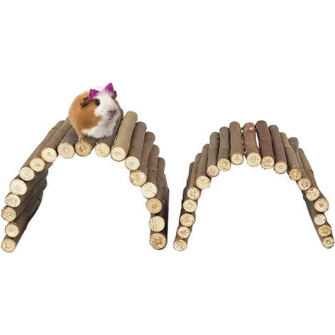 Pont échelle en bois, jouet à mâcher pour petits animaux, hamster, souris, rat, rongeurs