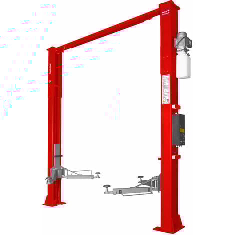 Pont élévateur à 2 colonnes sans embase 4T 400V déverrouillage automatique MW Tools HB240CF