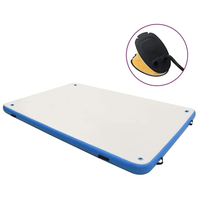 Vidaxl - Pont flottant gonflable Bleu et blanc 300x200x15 cm