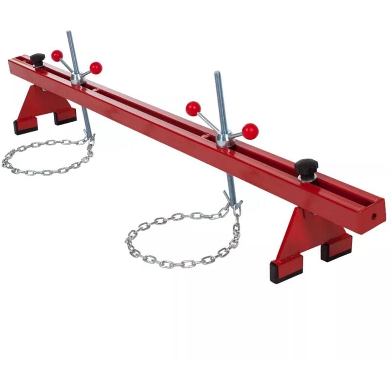 Pont moteur Poutre de Levage moteur - Traverse support moteur Traverse De Levage Chaînes - 500 kg Rouge