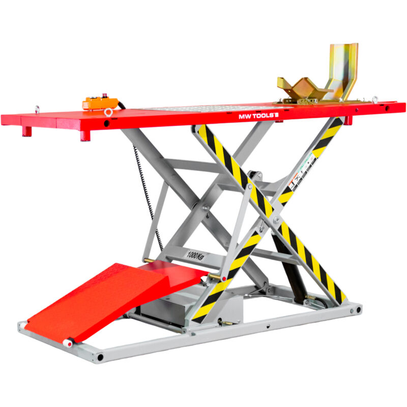 Mw Tools - Pont moto électrique professionnel 230V - 1,1kW - 1000kg 2250x800mm ESB1000S