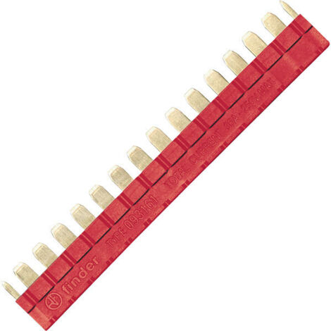 Ponte a pettine per il collegamento dei terminali A1 o A2 max. 16 prese - rosso 093.16.1