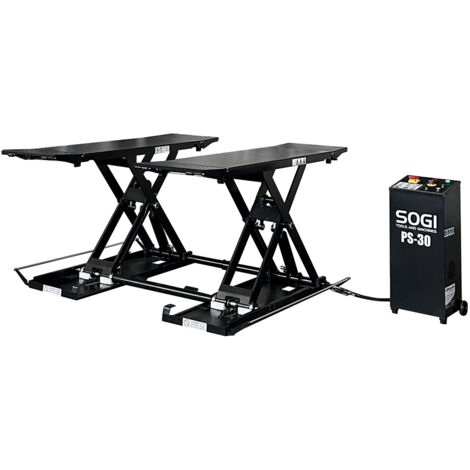 Ponte sollevatore per auto a forbice SOGI PS-30 - elettroidraulico - portata 3000 kg - a pavimento - 230 V