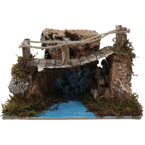 Ponte su Fiume in Legno per Presepe 20x14x10 cm 85512