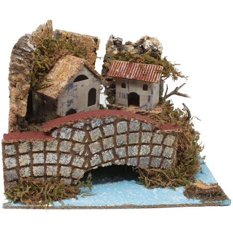 Ponte su Fiume per Presepe 20x14x17 cm 11414A