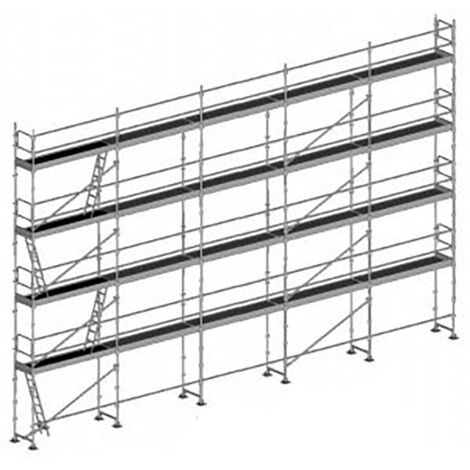 Ponteggio 160m² - Struttura e Piani + Aste - DUO160-SP