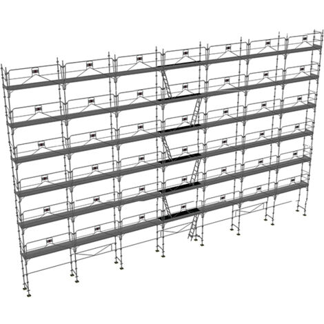 Ponteggio 180m² - Struttura sola + Parapetto - DUO308GC-S