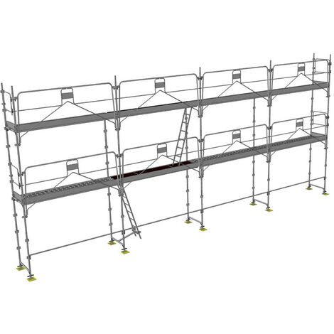 Ponteggio 78m² - Struttura + Piani + Fermapiedi - Versione Parape - DUO78GC-SPP