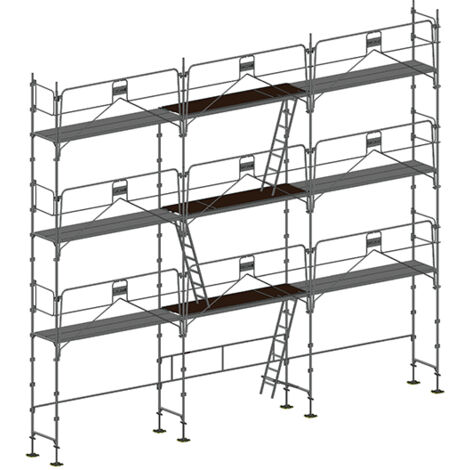Ponteggio 78m² - Struttura + Piani - Versione Parapetto - DUO80GC-SP