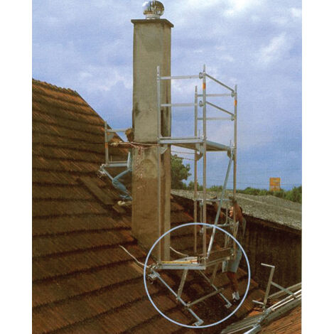 Ponteggio per tetto - Altezza di lavoro max. 4,00 m - Lunghezza piano di calpestio 2,95 m - 6371