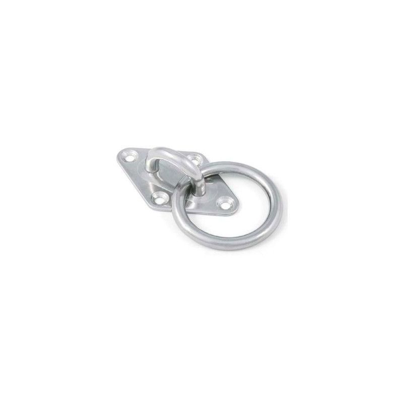 Websilor - Pontet sur platine losange avec anneau soudé - Diamètre : 5mm