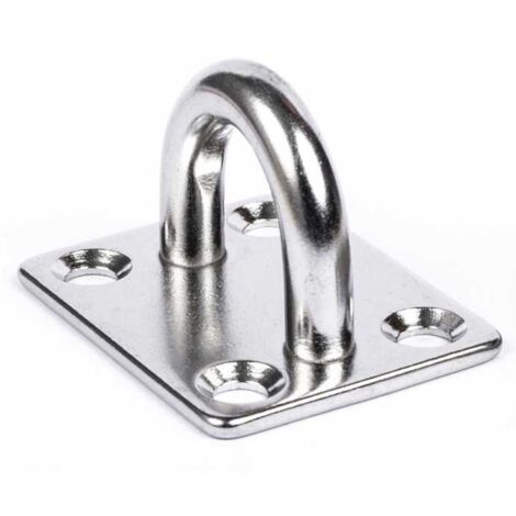 Pontet sur platine rectangulaire inox A2