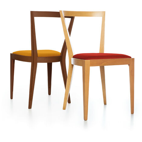 Ponti 940  Faggio tinto noce sedia in legno di faggio originale BBB Italia seduta legno e imbottita colorata naturale interno  Giò Ponti design cucina sala da pranzo hotel bar ristorante made in Italy