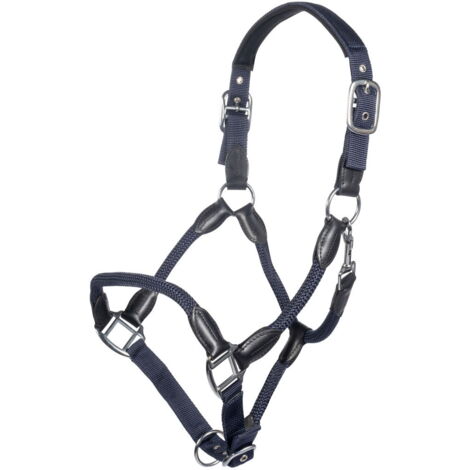 Pony, Bordeaux: Capezza regolabile in pelle e nylon tubolare modello Carlotta
