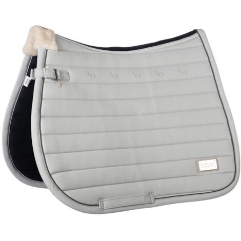 pony dressage, senape: Selle anglaise modèle Livigno Elegance en tissu technique avec garrot en peluche