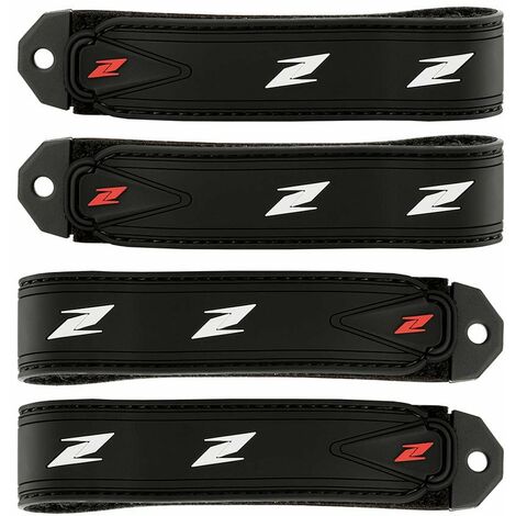 Pony, Noir: Kit d'attaches velcro de remplacement pour les protège-jambes Active-Fit 4-pack