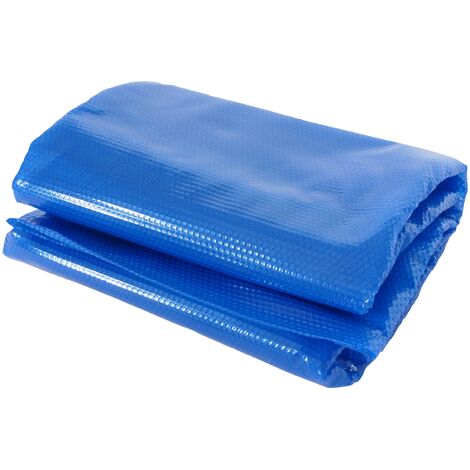 SCHWIMMBADABDECKUNG achtform 5,0 X 8,55 m SOLARFOLIE 400 my blau