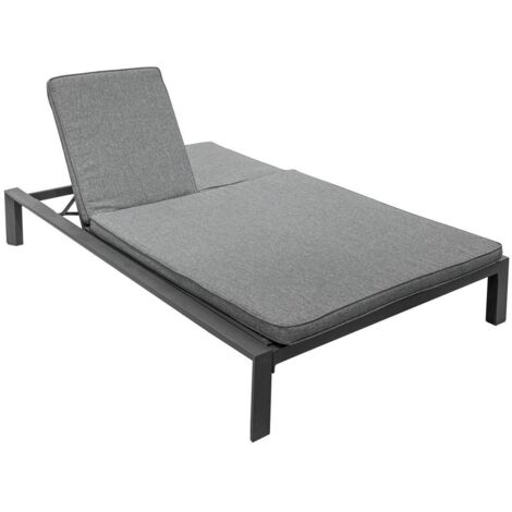 Pool-Doppelbett Évasion in Anthrazit- und Graphitgrau - 2 Plätze