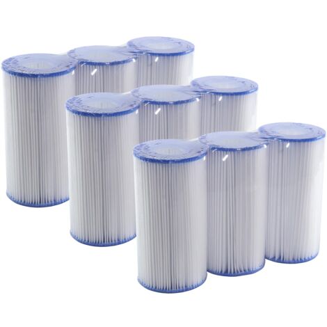 Pool Ersatz Filterpatrone Filterkartusche Größe A/C im 9er Pack