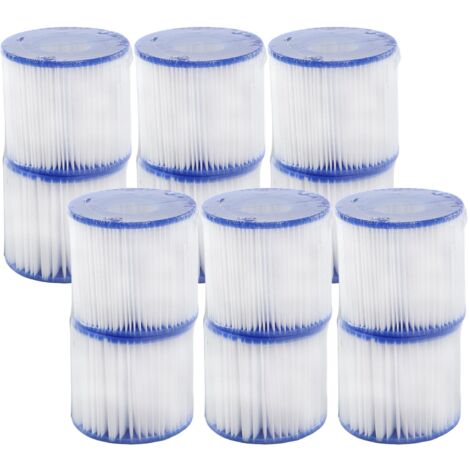 Pool Ersatz Filterpatrone Filterkartusche Größe D im 12er Pack