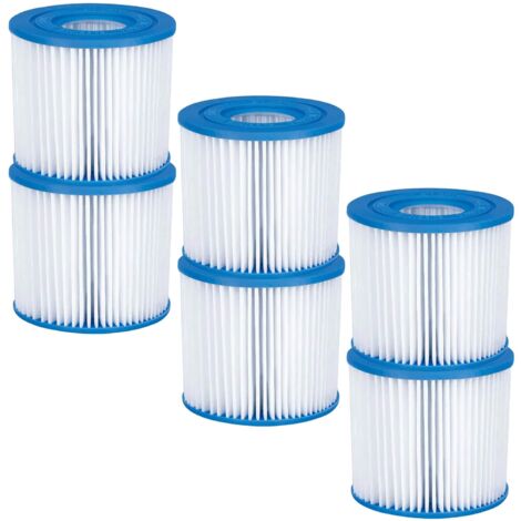 Pool Ersatz Filterpatrone Filterkartusche Größe D im 6er Pack