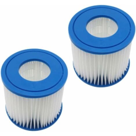 HÉLOISE Pool Filter Cartridge Compatible with Bestway 58381 Filter Pump, for Lay-Z-Spa Miami Vegas Palm Springs Paris Hot Tub Filters, Pack of 2 Replacement Filter compatible with Flowclear Type I