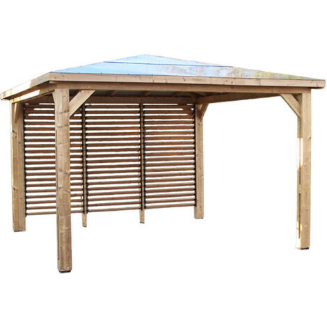 Pool House Blueterm - 1 paroi avec ventelles mobiles et orientables, Pose Sans