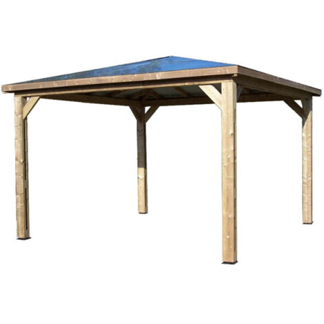 Pool House en bois Blueterm sans paroi, Pose Sans