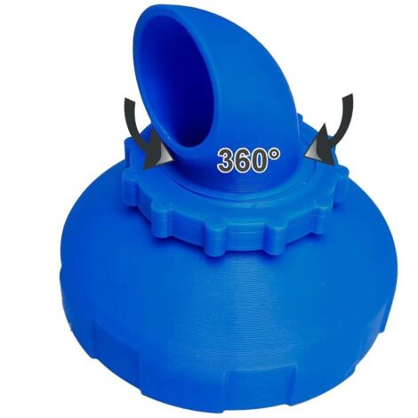 Pool inlet nozzle, 360° rotatable, for Intex and Bestway pools. Nozzle outlet/airflow accessory, Ø32/38 (blue)