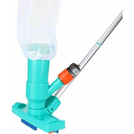 Pool Jet Vacuum Cleaner, Portable Pool Vacuum Cleaner with 5-Pole Section, Brush and Filter Bag for Maintenance and Cleaning of Swimming Pool Pond Fountains Inflatable Pools