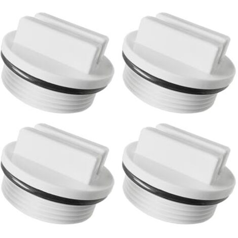 Pool pipe plug set, 1.5-inch pool spa return line winterizing plug, filter drain screw with O-ring, winter cap for inlet nozzle, sealing plug, 4pcs