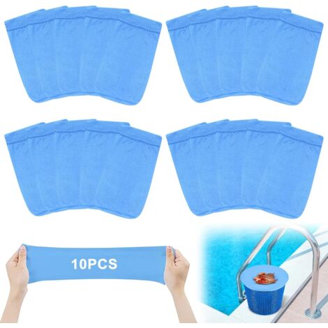 Pool-Skimmer-Socken, wiederverwendbare Skimmer-Socken für Skimmerkorb, Pool-Skimmer-Socken, Pool-Filtersocken zum Reinigen von Partikeln, Blättern, Haaren (10)