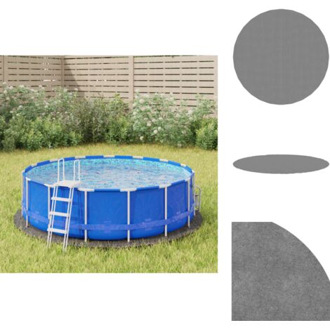 Poolabdeckungen & -unterlagen - Living Pool-Bodentuch Hellgrau Ø244 cm Polyester Geotextil