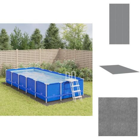 Poolabdeckungen & -unterlagen - Living Pool-Bodentuch Hellgrau 750x370 cm Polyester Geotextil