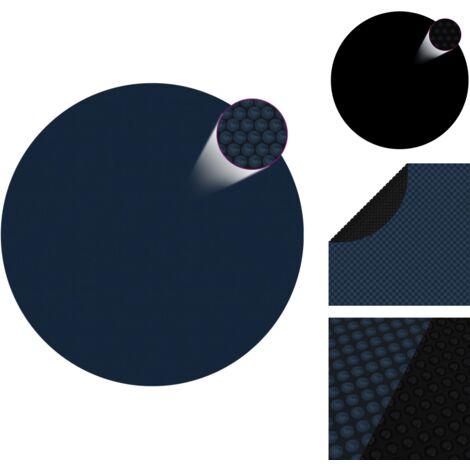 Poolabdeckungen & -unterlagen - Living Treibende Pool-Solarplane PE 300 cm Schwarz und Blau