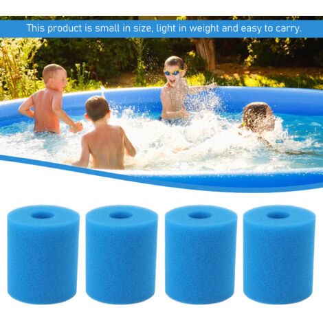 Poolfilterschwamm Typ H, wiederverwendbar, waschbar, 4er-Packung
