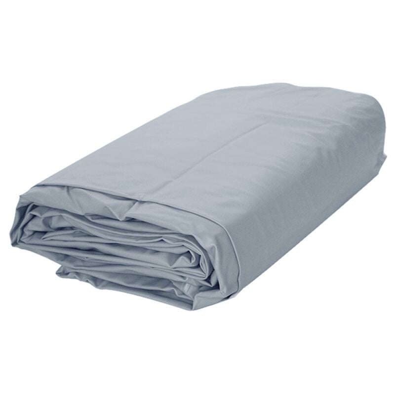 Evolution - Liner piscine ronde gris 400x120cm 0,4mm rail d'accroche couverture intérieure