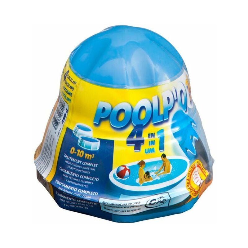 Poolp'o Trattamento acqua Polpo 10mc 4 azioni cloro antialghe flocculante 08012L GRE