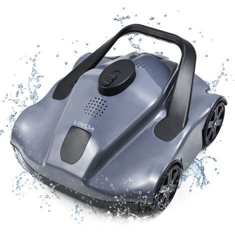 ROSVOLA Poolroboter, 5200 mAh Akku, 130 Min. kraftvolle Reinigung, kabelloser Poolsauger, IPX8 wasserdicht, geeignet für Aufstellpools bis 100 m²