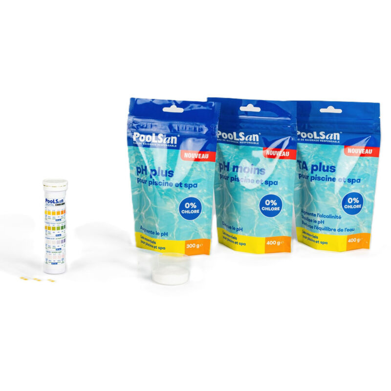 BSI - PooLSan - Kit Equilibre De l'Eau - Pour l'Equilibre De l'Eau Piscine Et Spa