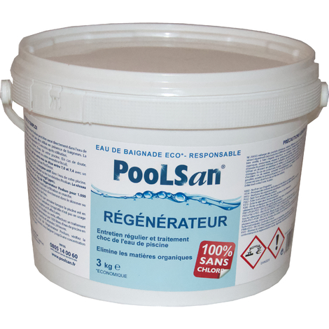 Poolsan Régénérateur Seau De 3kg Clarifiant Deau Eco Responsable Economique