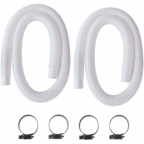 Poolschlauch, 2-teiliger 32-mm-Schlauch für Aufstellpools, 150 cm/59 Zoll Schlauch für Intex Poolpumpen mit 330 GPH, 530 GPH und 1000 GPH