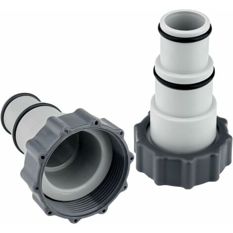 Poolschlauchadapter, 2-teiliger Poolschlauchadapter A für 32–38 mm Pools für Pumpen und Poolzubehör mit Gewinde und Dichtungsring