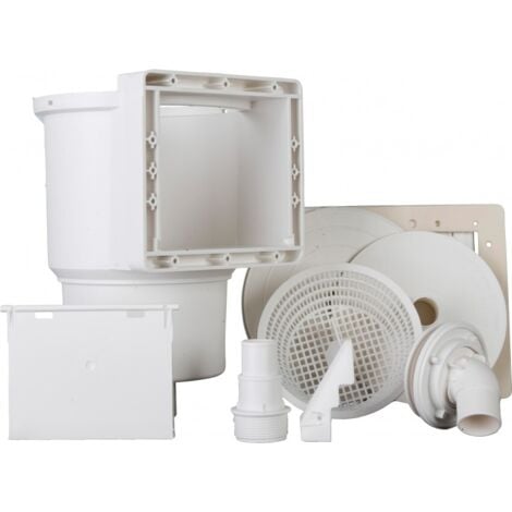 GRE Poolskimmer mit Wasserablaufanschlüssen