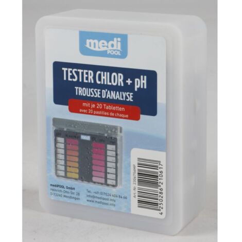 Pooltester Chlor pH-Wert Wassertester Phenol Rot DPD1 Tabletten Wasseranalyse