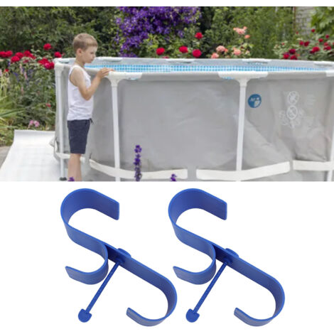 Poolzaunhaken – 2 Stück – Multifunktionale Halterung für Stangen, Bürsten und Schläuche