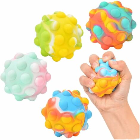 Pop Fidget Ball Popper Its, 3D Anti-Pressure Squeeze Pop Ball, It Fidget Toy, jouet sensoriel, fidget balls, Jouets sensoriels en silicone de qualité alimentaire sans BPA Balles anti-stress pour enfan