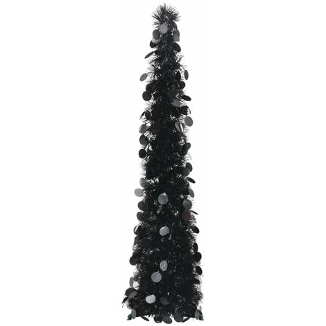 Pop-up Artificial Christmas Tree Black 120 cm PET - Black